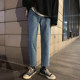 Zi Jun Men's Spring Summer Black Retro Denim Pants Slim Slim Water Wash straight Pants Korean version of loose trousers Zi Jun Men's Spring Summer Black Retro Denim Pants Slim Slim Water Wash straight Pants Korean version of loose trousers