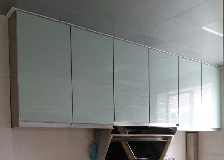 晶钢门买家晒图钢化玻璃橱柜门板定做厨房金刚定制门板