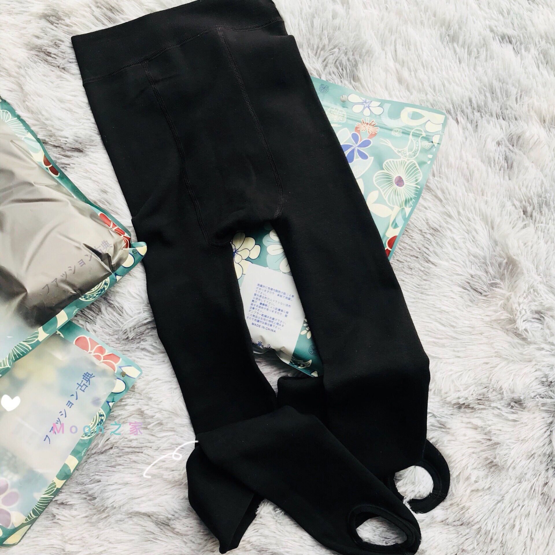 打底显瘦黑色加厚加绒连裤袜抗起moon外贸系外中筒袜