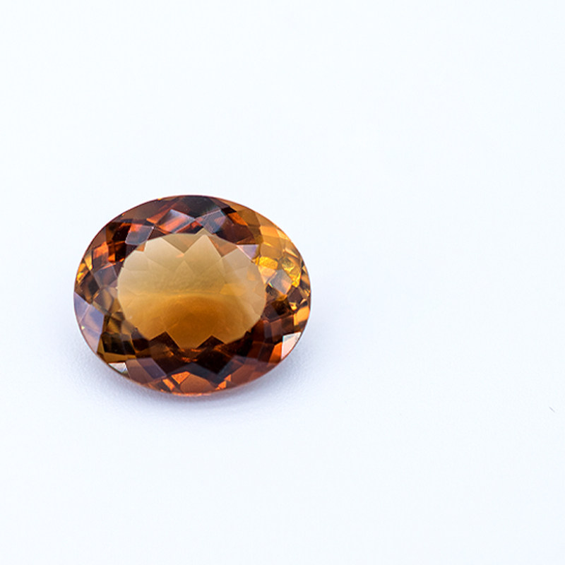 范儿珠宝天然帝王托帕石裸石椭圆形vvs净度红色其他