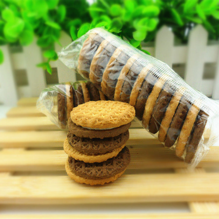 饼干华声朱古力187g蜂蜜夹心怀旧零食夹心饼干