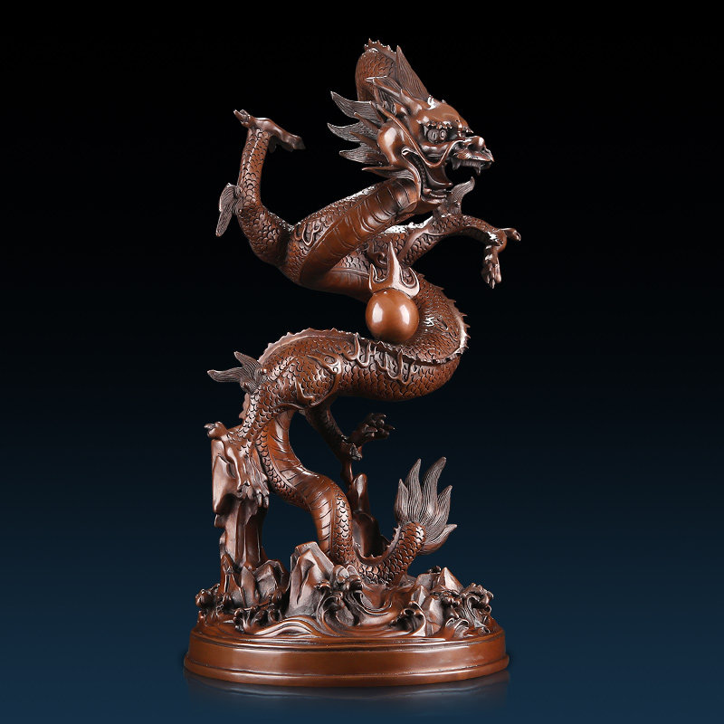 紫铜家居乔迁开业摆设装饰品办公室中式龙摆件新中式摆件