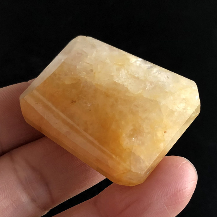 方牌水玉冰魄天然石英石英岩岩质黄色吊坠水晶毛衣项坠