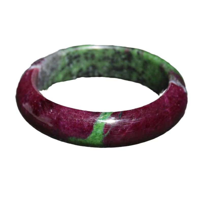 水玉冰魄红绿天然绿宝手镯青翠瑰丽花红镯子西瓜手镯