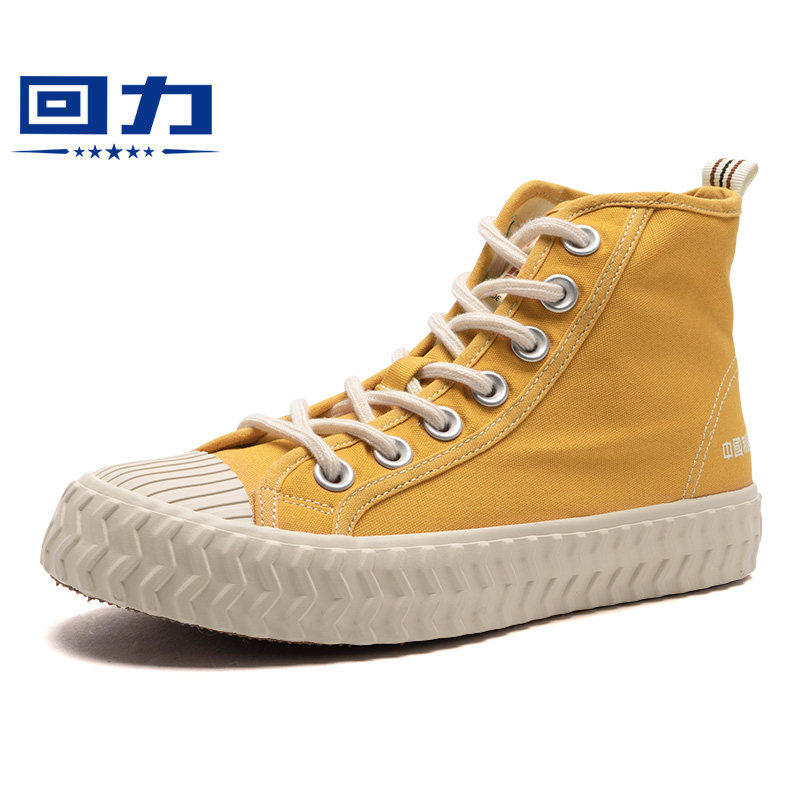 回力饼干鞋高帮帆布鞋情侣2020春秋板鞋百搭帆布鞋