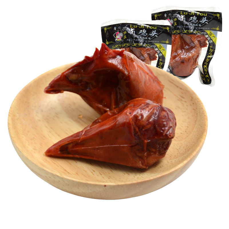 鸡头20袋包邮温州风味曹记乡巴佬酱卤鸡头乡吧佬鸡肉零食