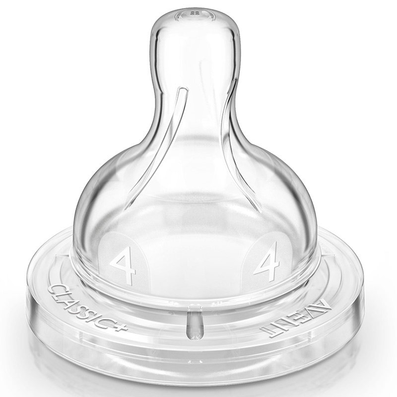 飞利浦新安怡婴儿经典宽口口径奶嘴宝宝1孔2孔奶嘴