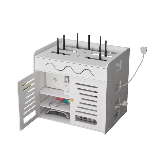 Router storage box wifi cat remote control storage rack plug-in wire patch panel finishing set-top box rack Router storage box wifi cat remote control storage rack plug-in wire patch panel finishing set-top box rack