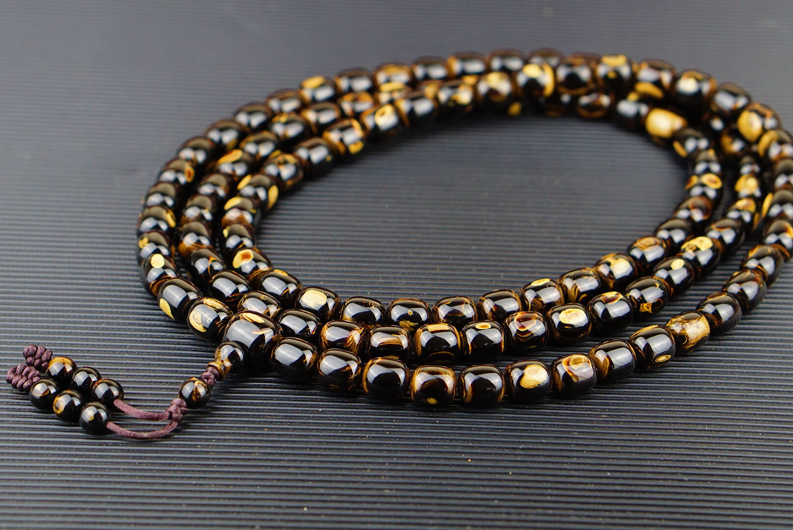 海柳柳柳文玩佛珠8x7精美老型桶珠108粒对眼烟嘴