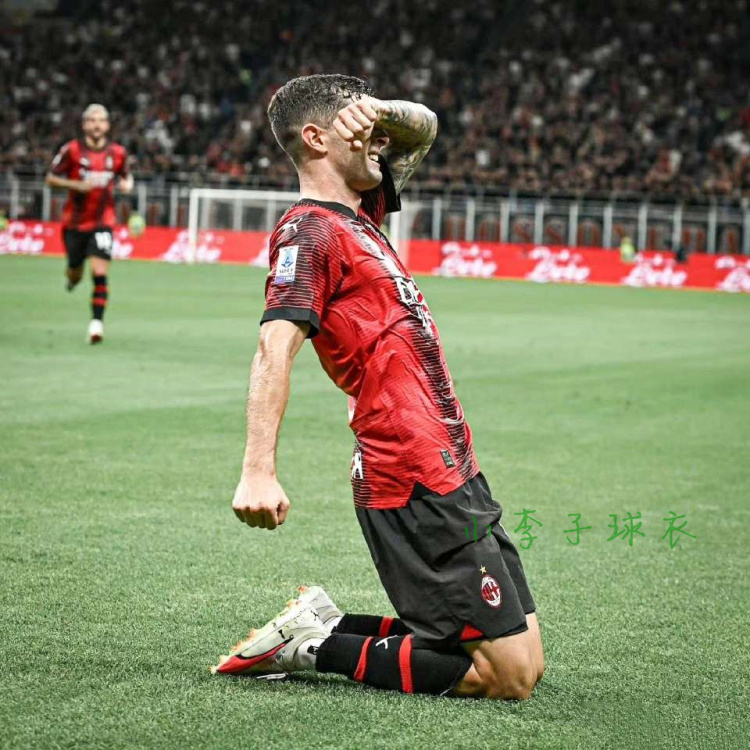 正品ac米兰球衣11号普利希奇伊布2324赛季主场球员版莱奥吉鲁卡卡