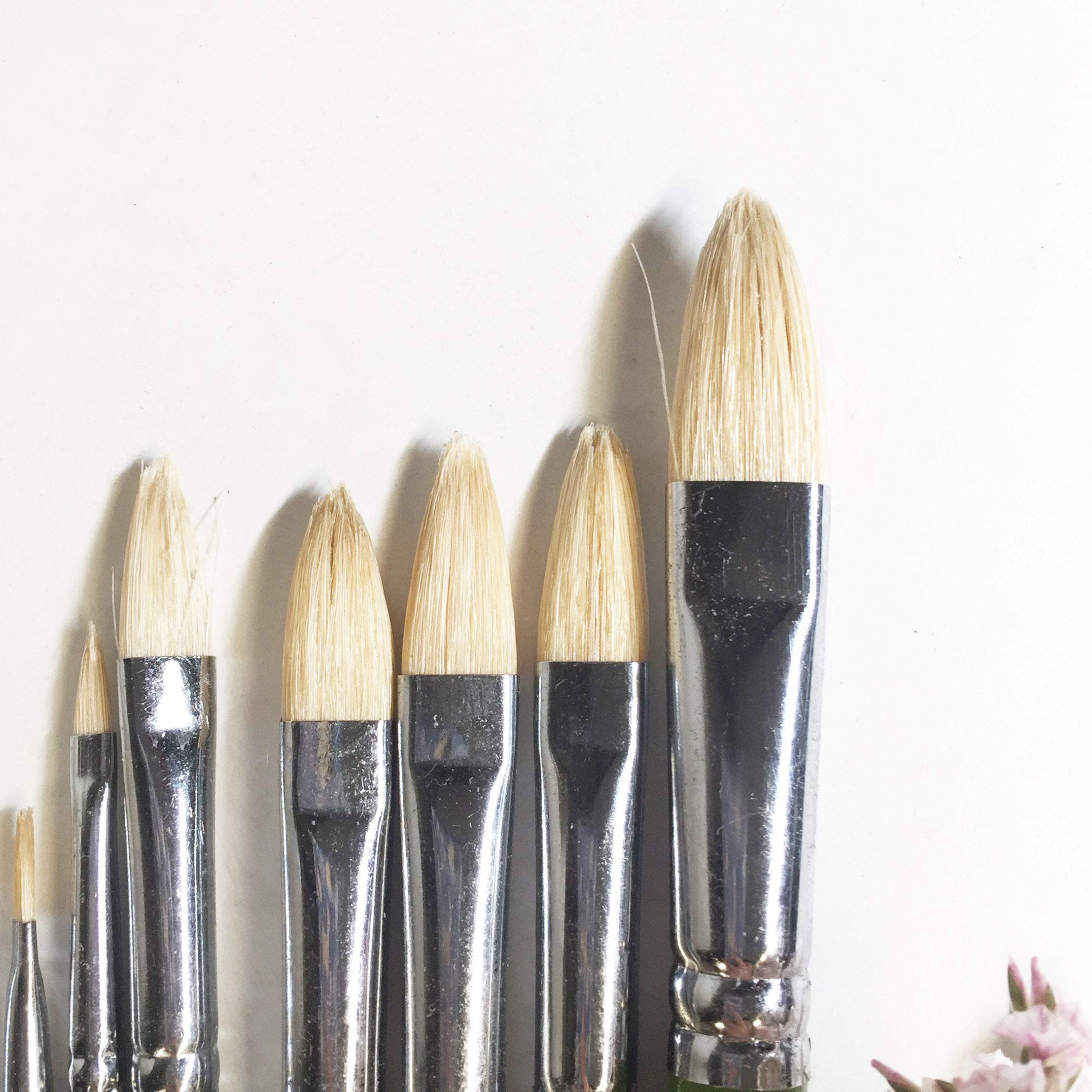 水粉谢德堂粉笔榭得堂油画笔猪鬃鬃毛单号双号画笔