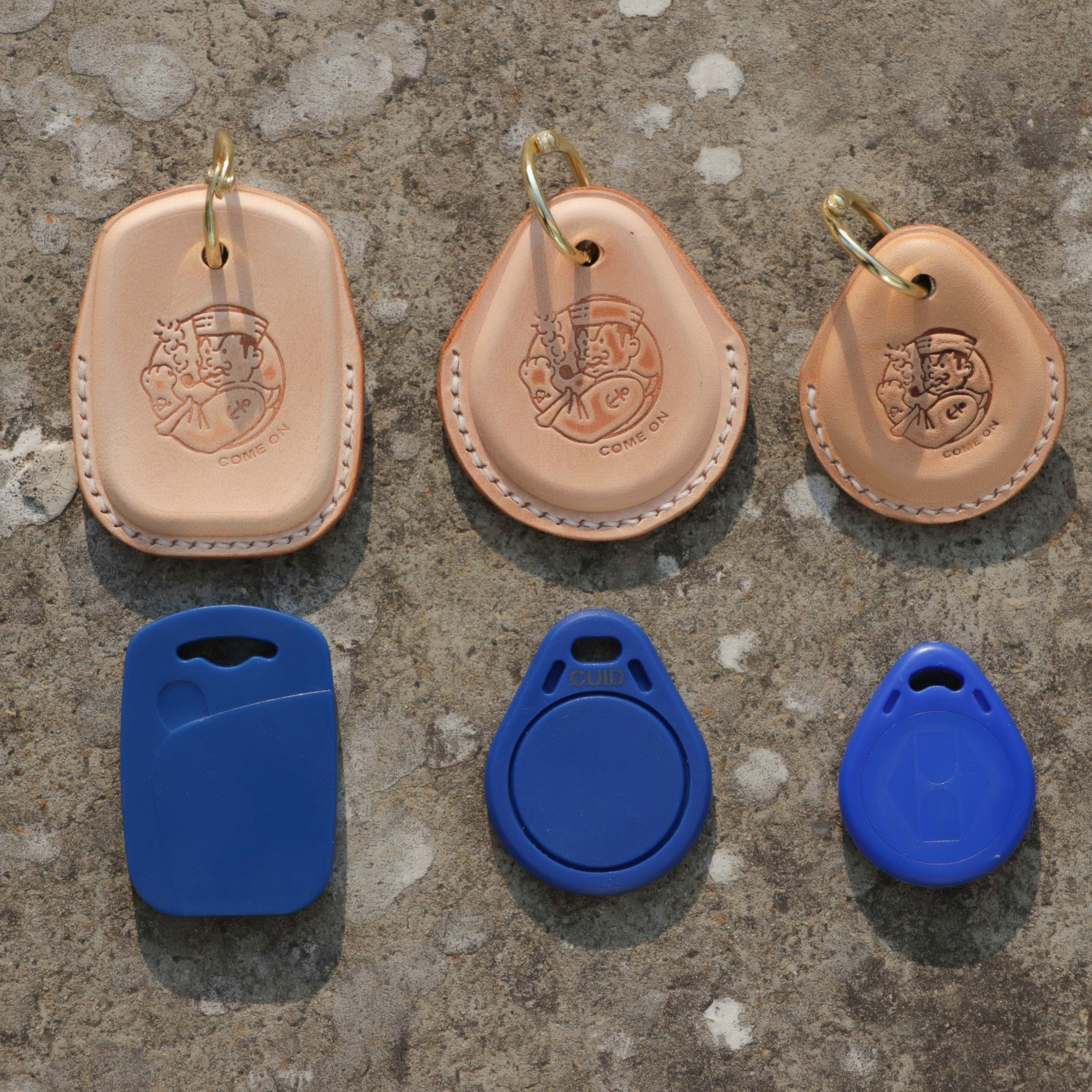 卡套门禁植鞣真皮感应卡出租房屋小区水滴方形科比钥匙扣