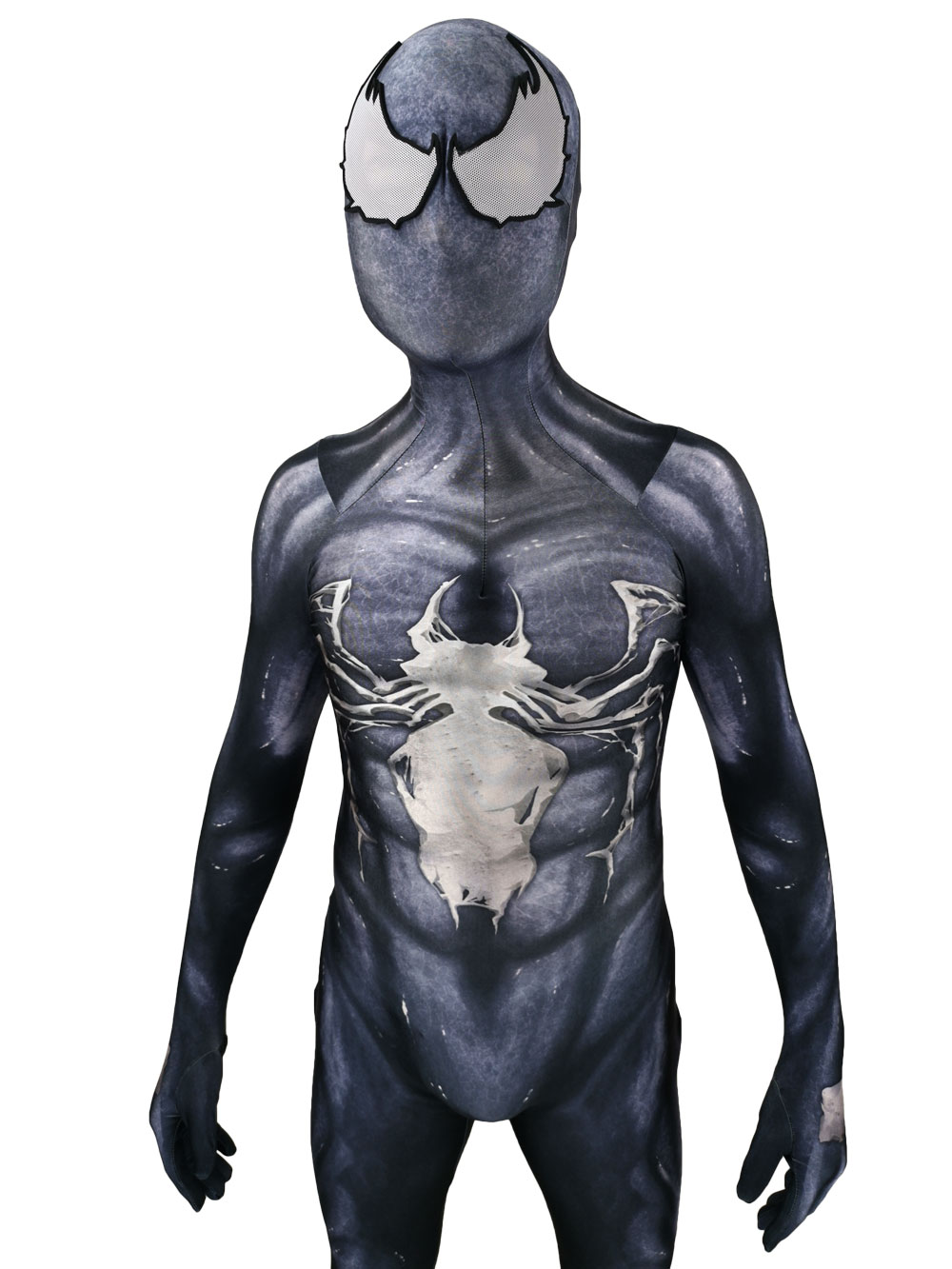 成人儿童男款动漫电影毒液蜘蛛侠连体紧身衣symbiotecosplay男装