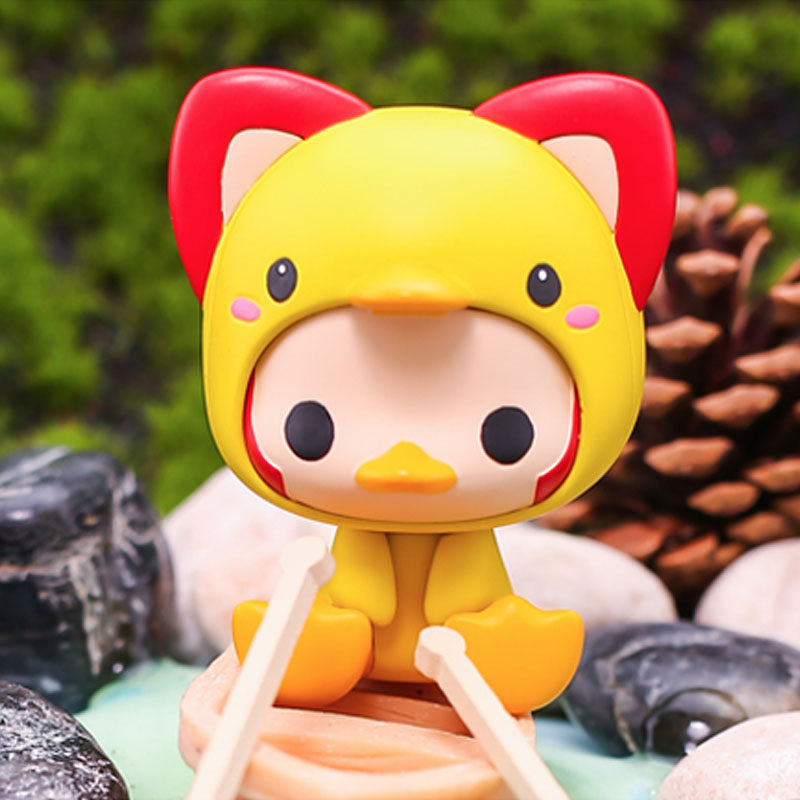 阿狸盲盒小鸭子嘎嘎企鹅狸潮迷你居家桌面卡通潮玩盲盒