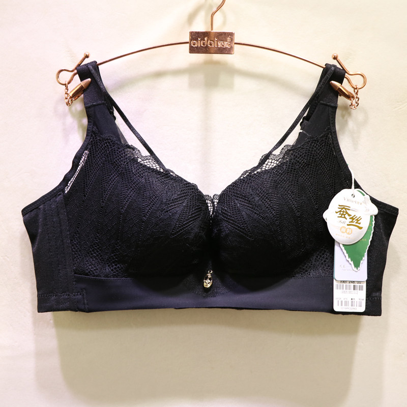 唯美艾慕内衣19326无钢圈上薄下ab聚拢蚕丝文胸