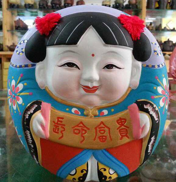 泥人泥娃娃无锡惠山民间工艺和气吉祥长命富贵泥人