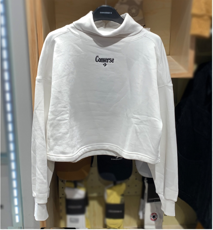 正品converse匡威宽松短款立领上衣高领套头衫潮10022736a01a03