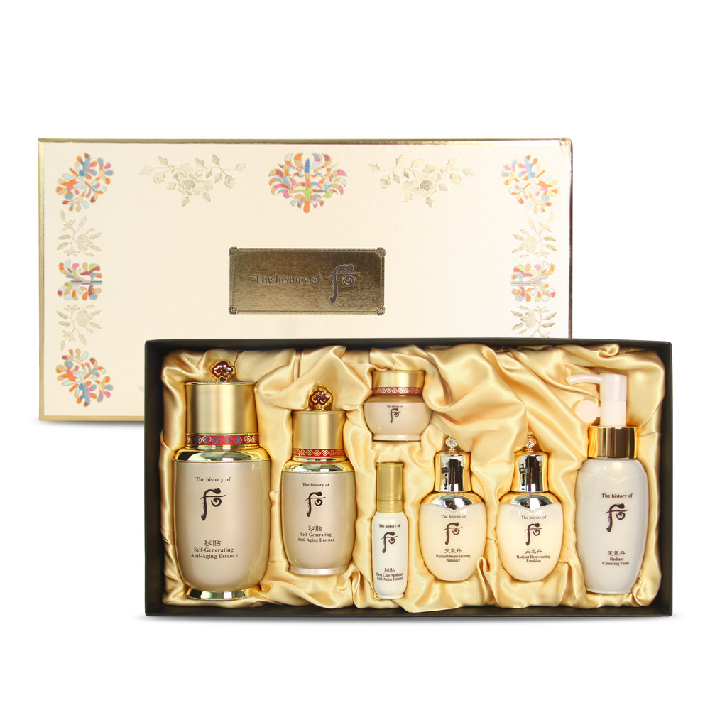 精华韩国whoo秘贴套盒三合一自生精华液面部护理套装