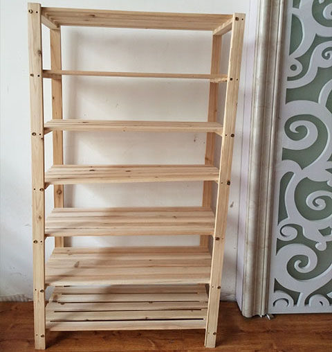 简易实木置物架落地卧室物架书架木架子层货架整理架