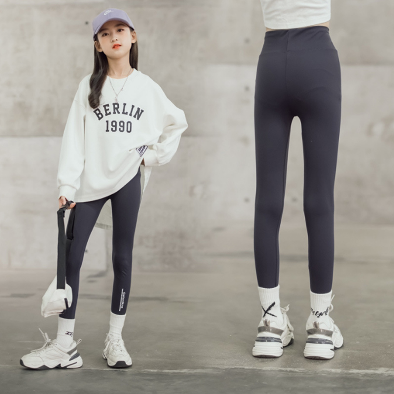 女童加绒鲨鱼裤外儿童加厚打底底裤运动紧身裤子