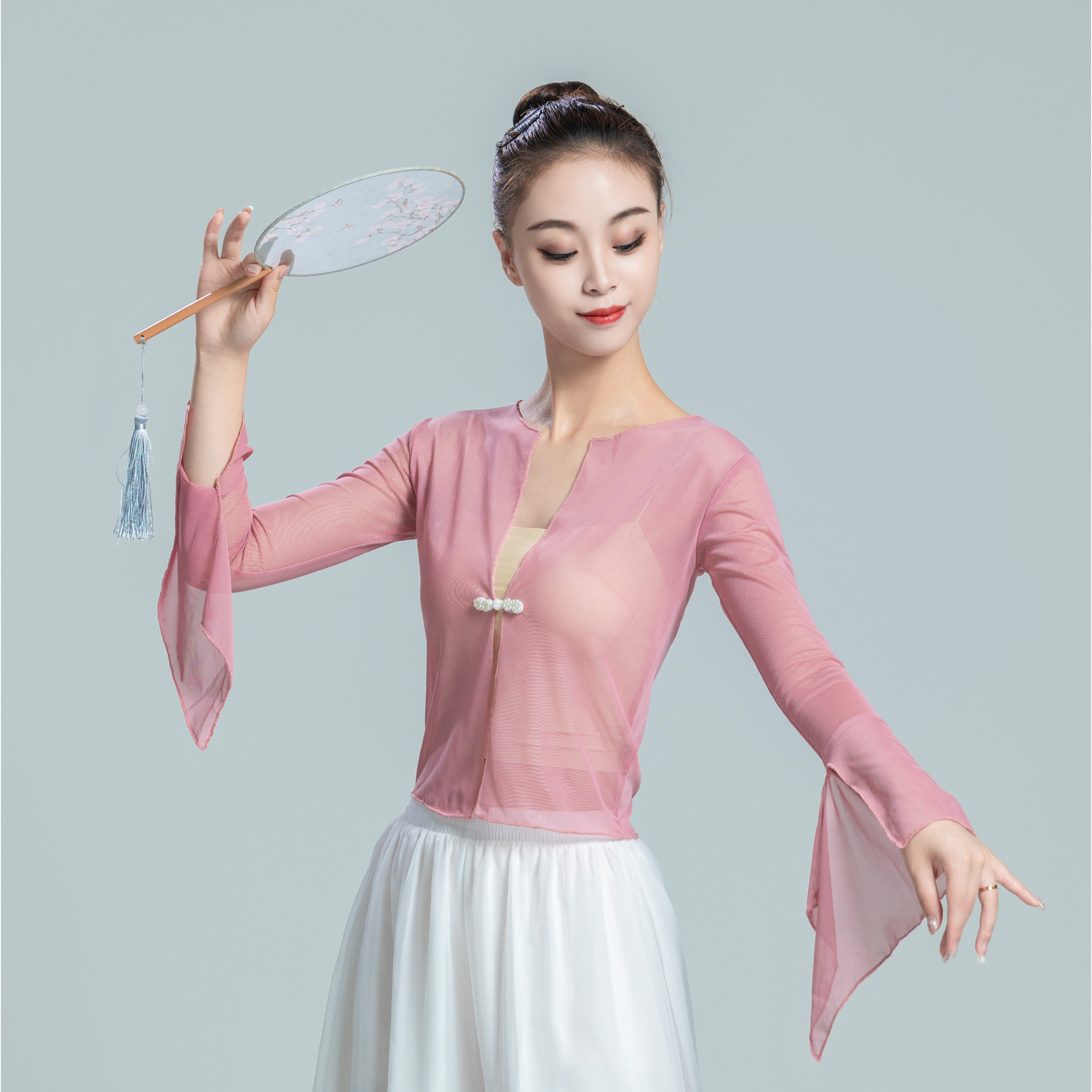 现代舞上衣舞蹈服纱民族民间形体训练成人练功古典舞服