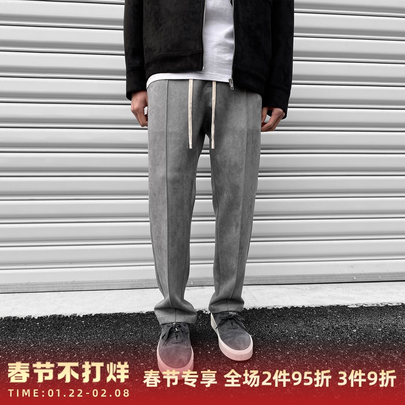 CLIMAX VISION高品质麂皮绒直筒长裤宽松休闲裤百搭潮牌itsclimax