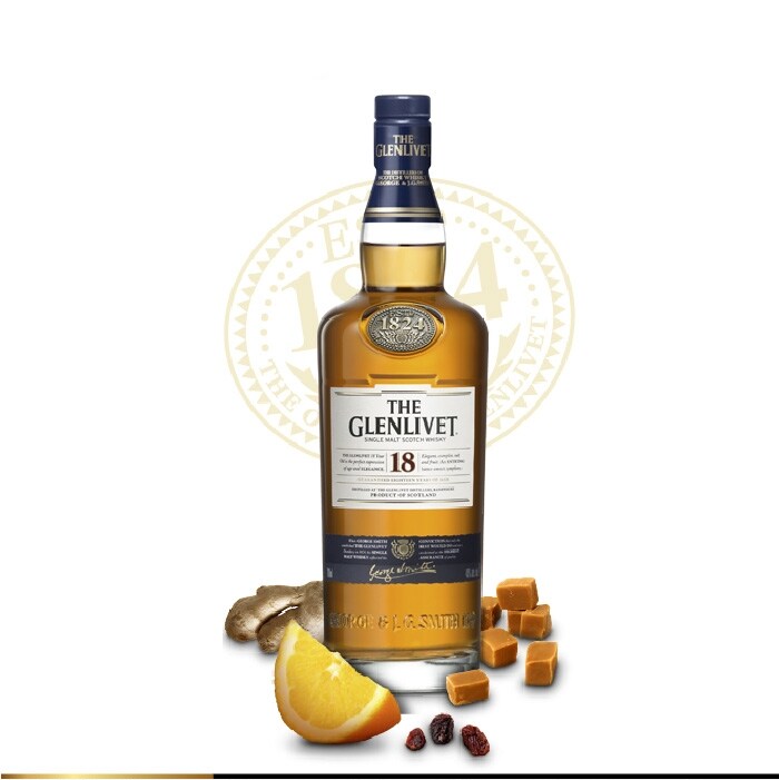 格兰威特18年700ml英国苏格兰单一麦芽雪梨洋酒威士忌