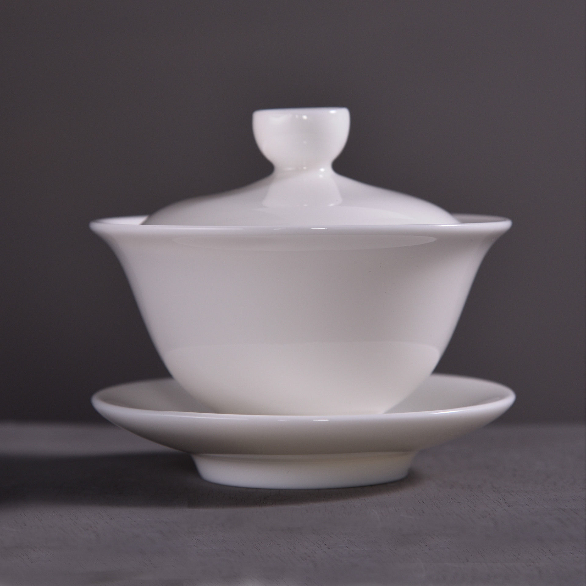 盖碗包邮功夫功夫茶茶具手工玉瓷细腻三才小号盖碗