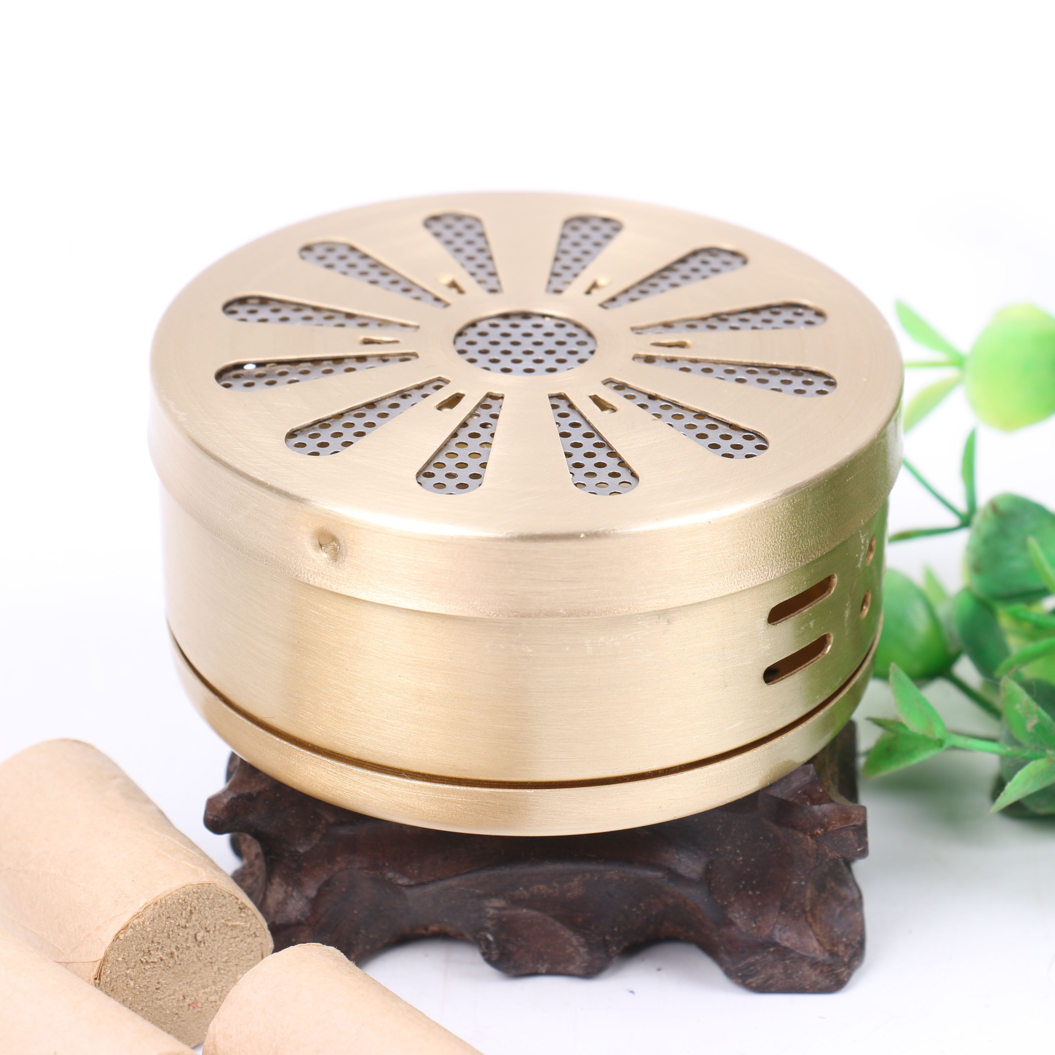 艾灸盒随身灸家用纯铜温灸器艾柱条草艾灸仪器(仅盒子不含布套)