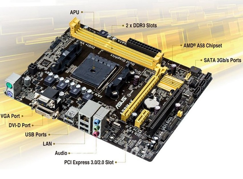 支持asus华硕a58m-fa58主板fm2fm2 全集集成主板