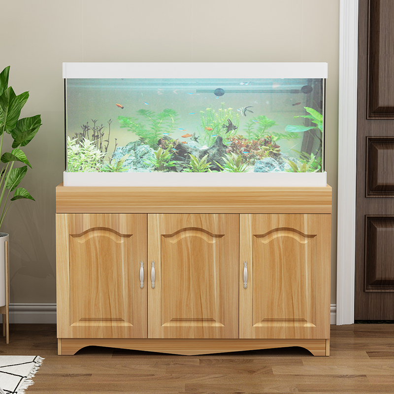 鱼缸欧式柜底柜架子家用客厅柜子水草超白底座鱼缸