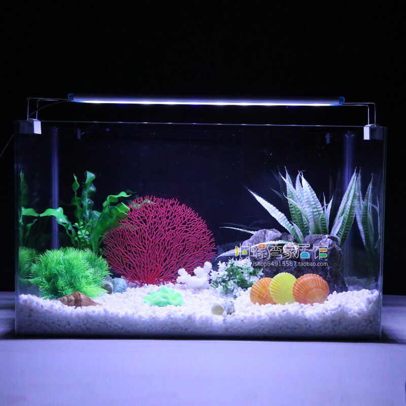 仿真海铁树珊瑚树枝黑色红色鱼缸造景水族箱装饰造景