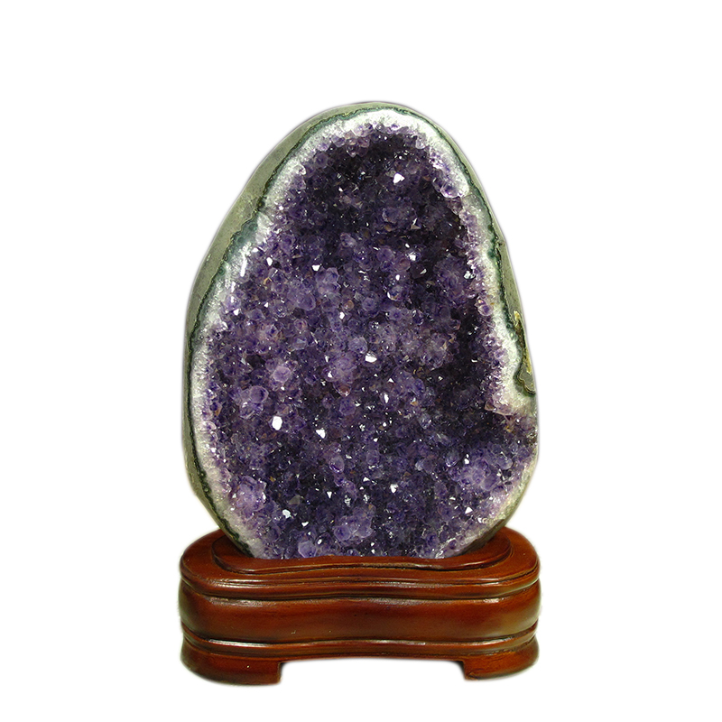 天然紫水晶原石紫晶洞观赏石客厅玄关书房装饰品风水石头水晶摆件