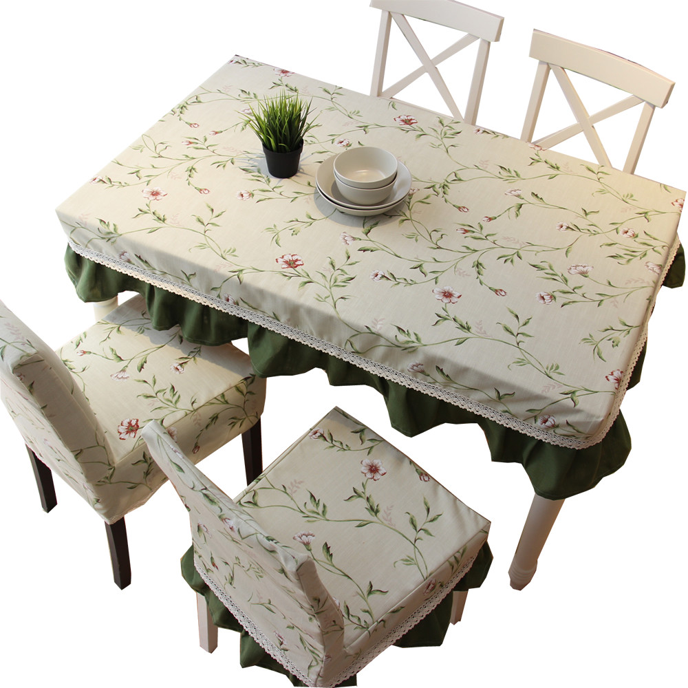 椅套餐桌美式乡村田园清新棉麻布艺桌套茶几桌布