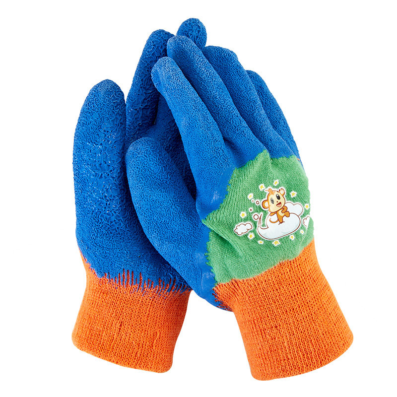 手套儿童劳保防护加厚耐磨防滑丁腈防水园艺防护手套