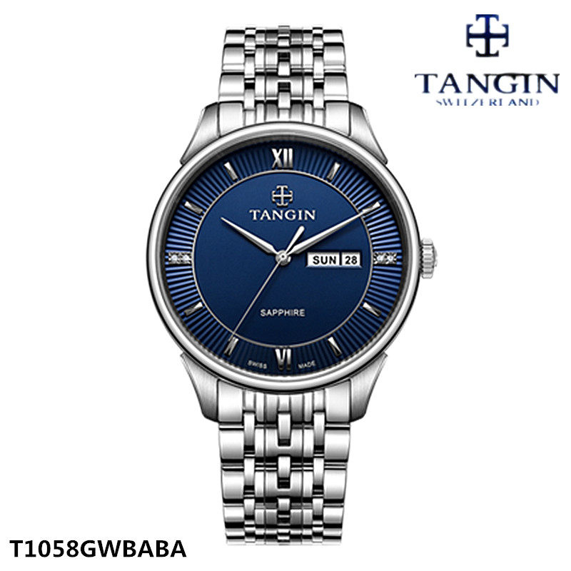tangin天珺手表石英男表双日历赛格鲁系列t1058gwkaba情侣表瑞士腕表