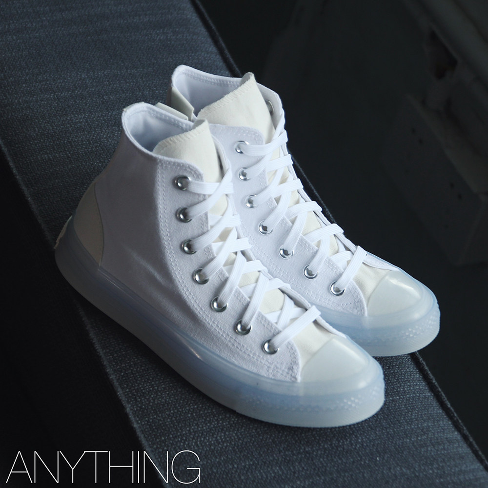 converse匡威allstarcx纯白色果冻底高帮帆布鞋帆布鞋