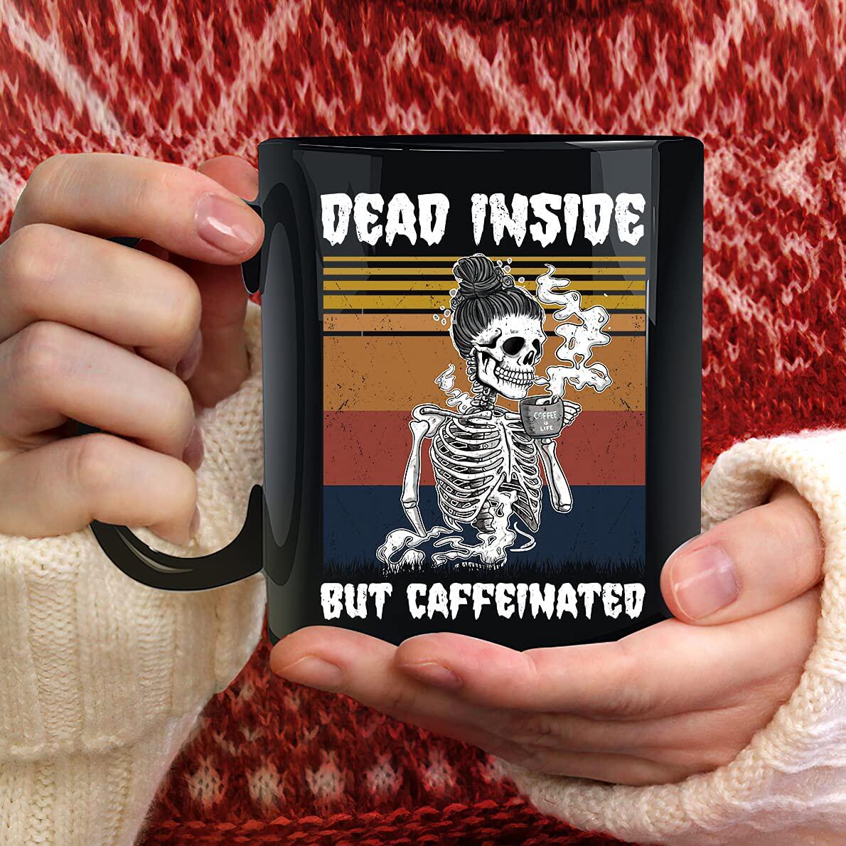 skeleton万圣节礼物halloween骷髅陶瓷咖啡马克杯子caffeinated马克杯