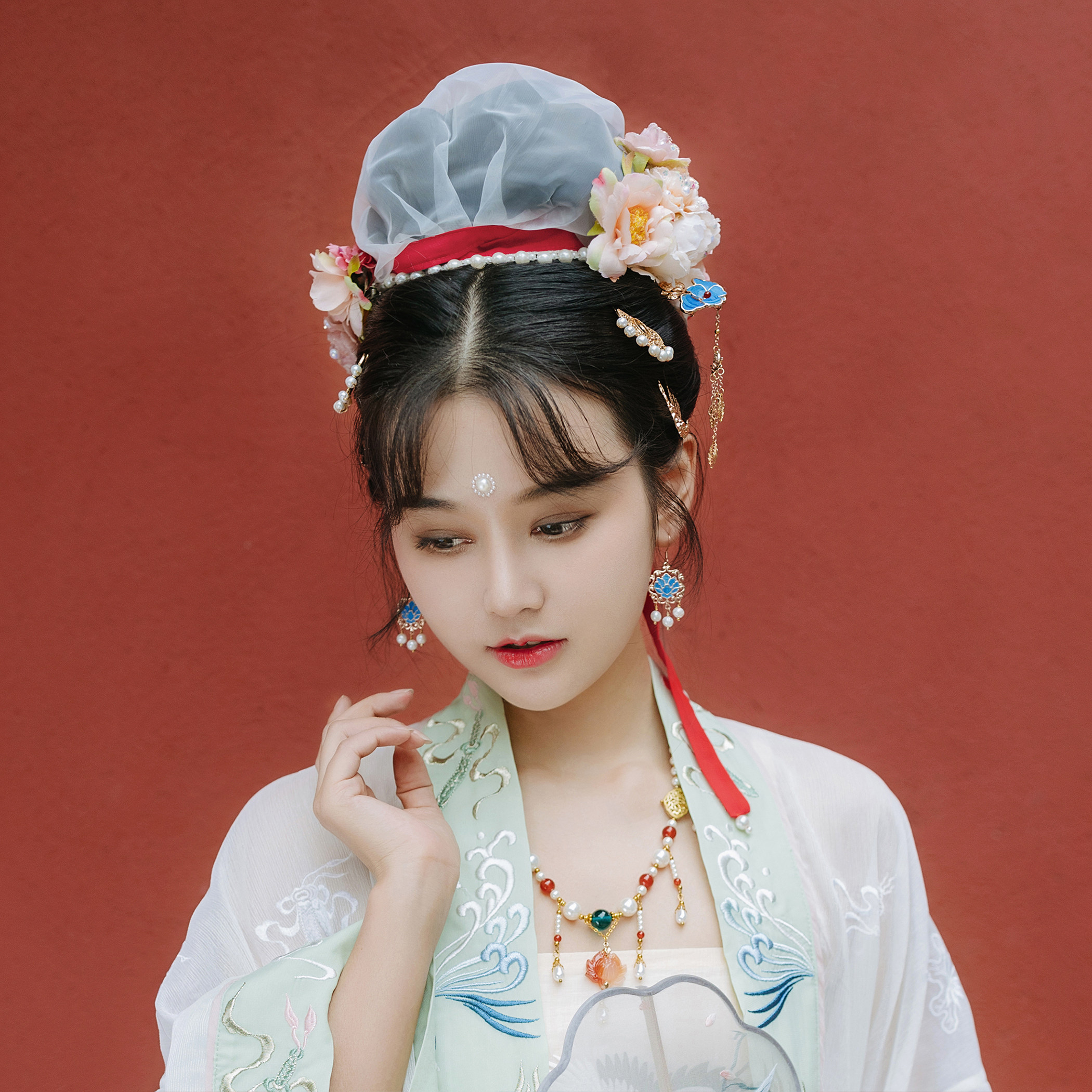 雨山古风汉服宋风包头布包髻围古装造型配饰发饰