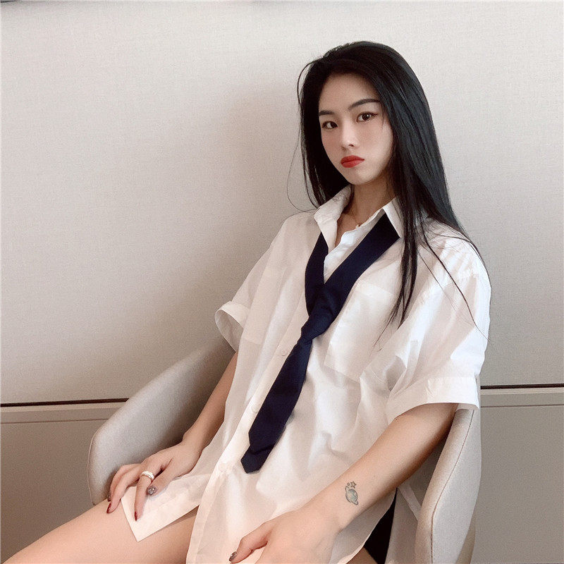 网红抖音直播衣服女主播服装气质甜美美日清纯衬衫