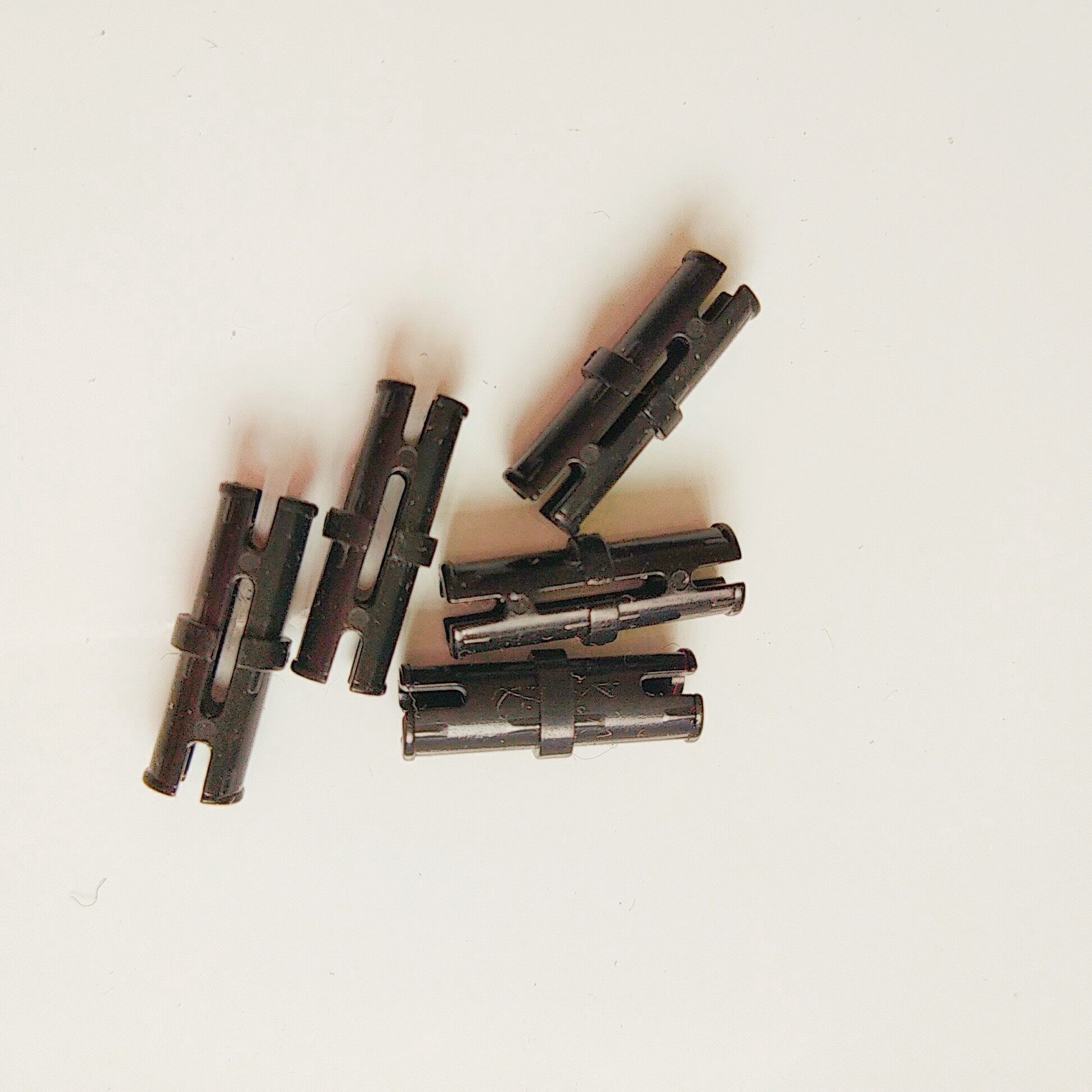 兼容乐高积木十字轴 黑轴小颗粒积木散件灰轴半十字轴半销 销配件