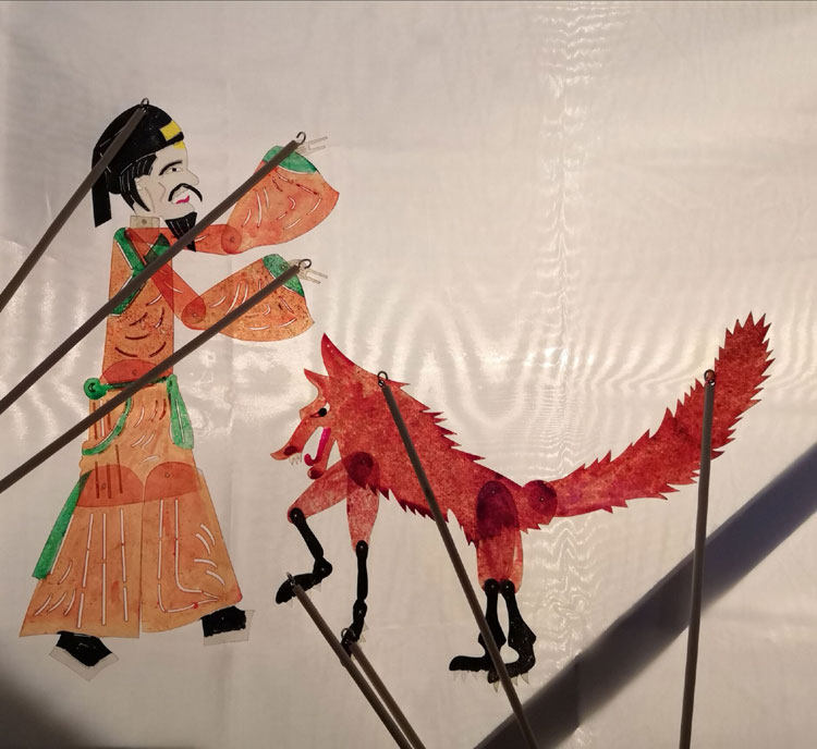 皮影戏表演道具东郭先生寓言情景故事人物牛皮工艺品皮影