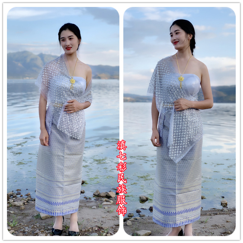 2021新款泰国女装无袖上衣抹胸筒裙套装精品民族服装