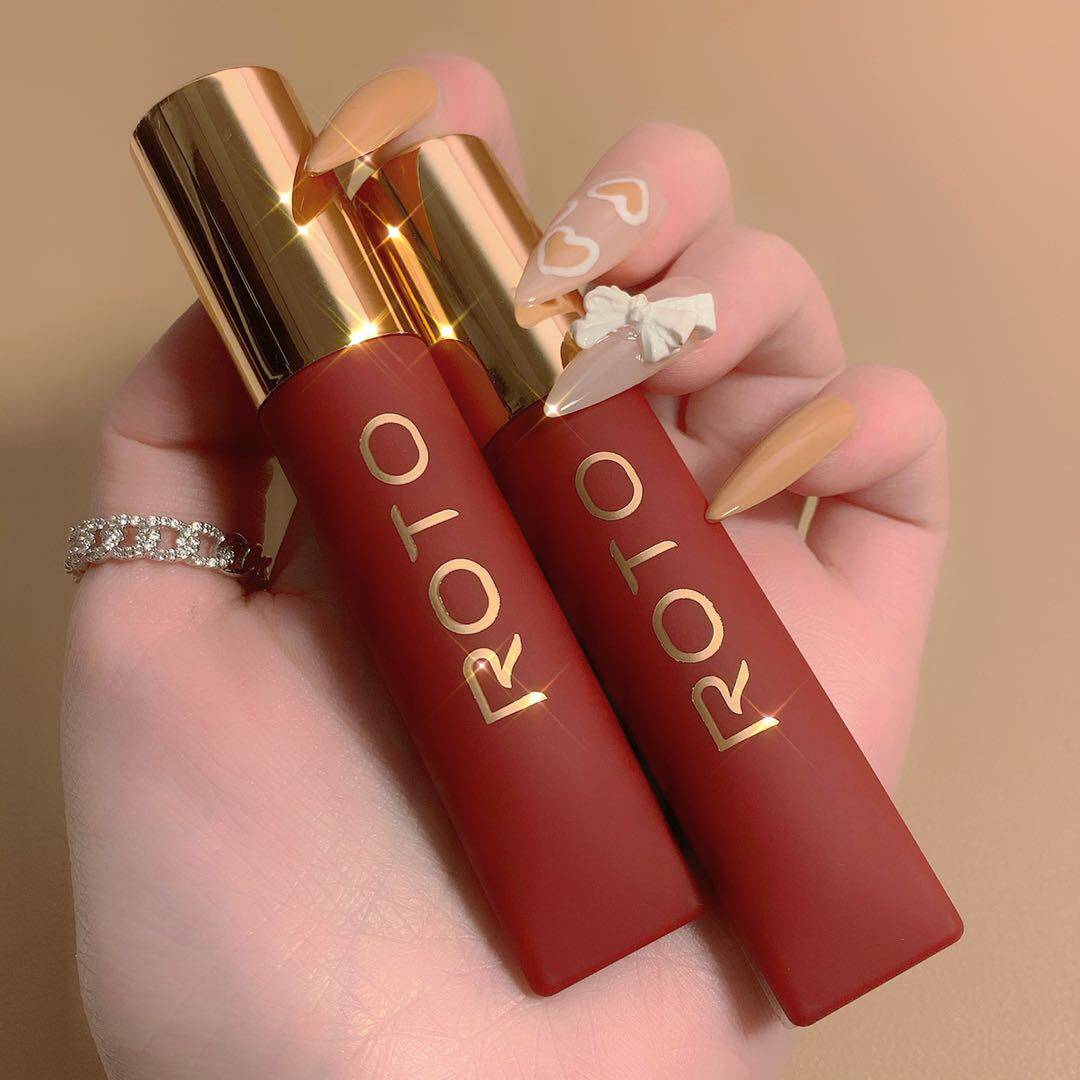 roto唇釉丝绒雾面哑光持久不掉色不沾杯口红女平价学生款唇泥彩妆