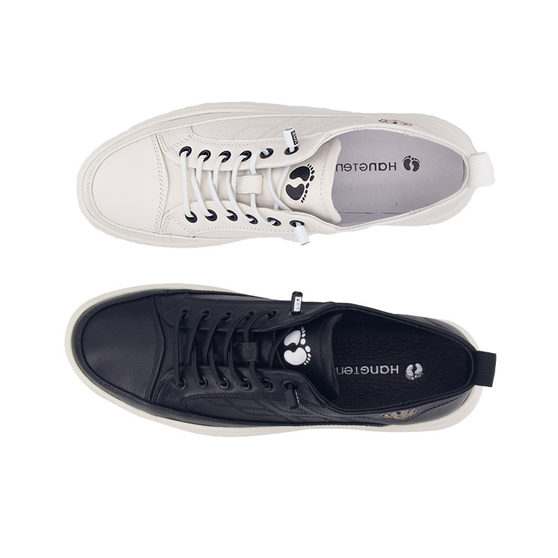 欢腾hangten男士鞋子休闲百搭轻奢小白鞋一脚脚蹬休闲板鞋