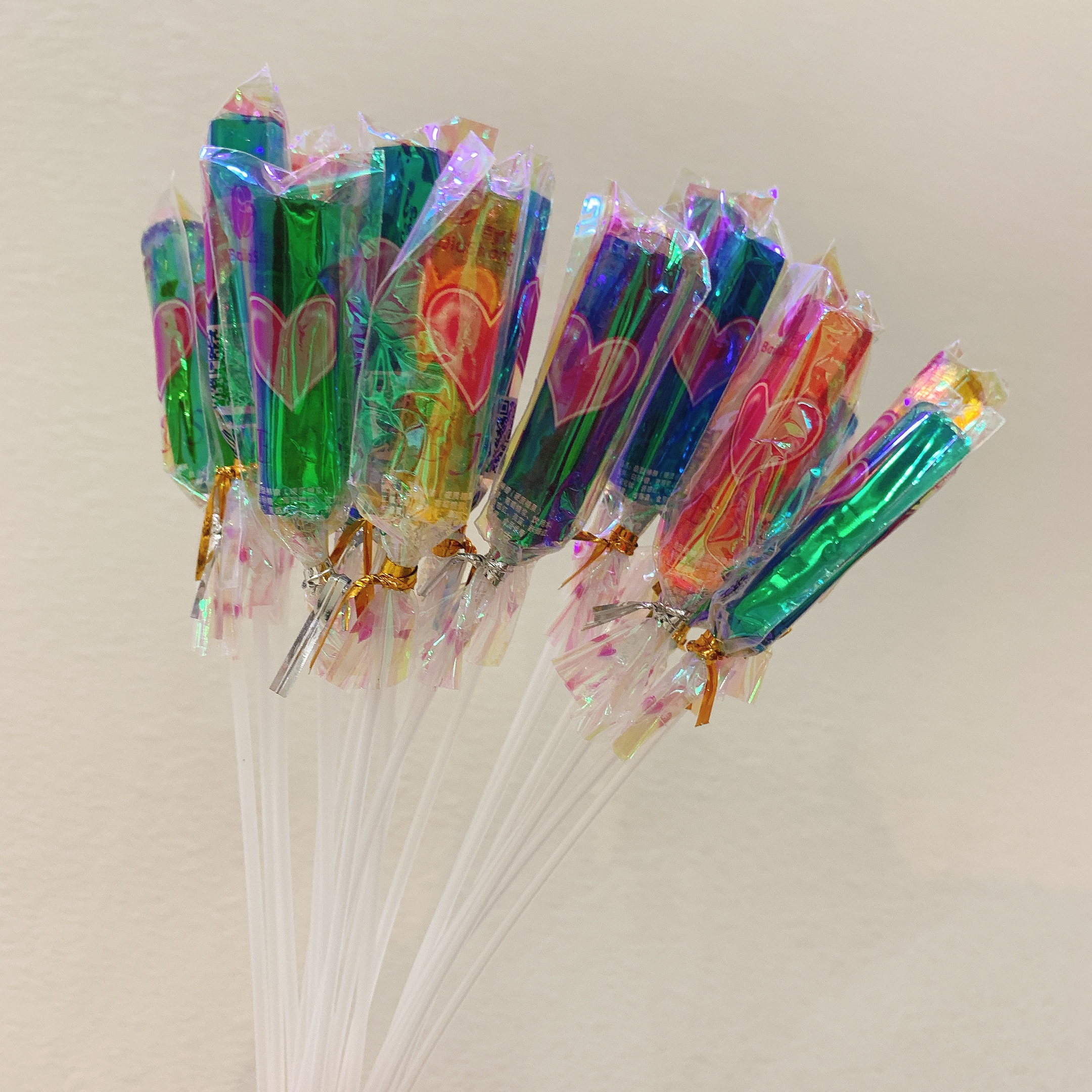 糖果百嘉嘉尚长杆金条棒棒糖长棒花束圣诞节儿童节糖果