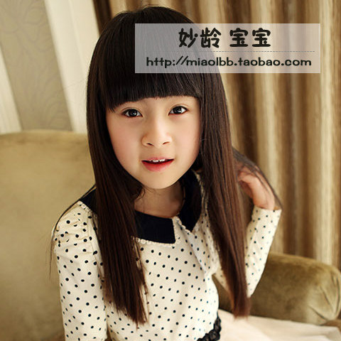 假发儿童长直小女孩公主头饰小孩小孩宝宝宝学生假发