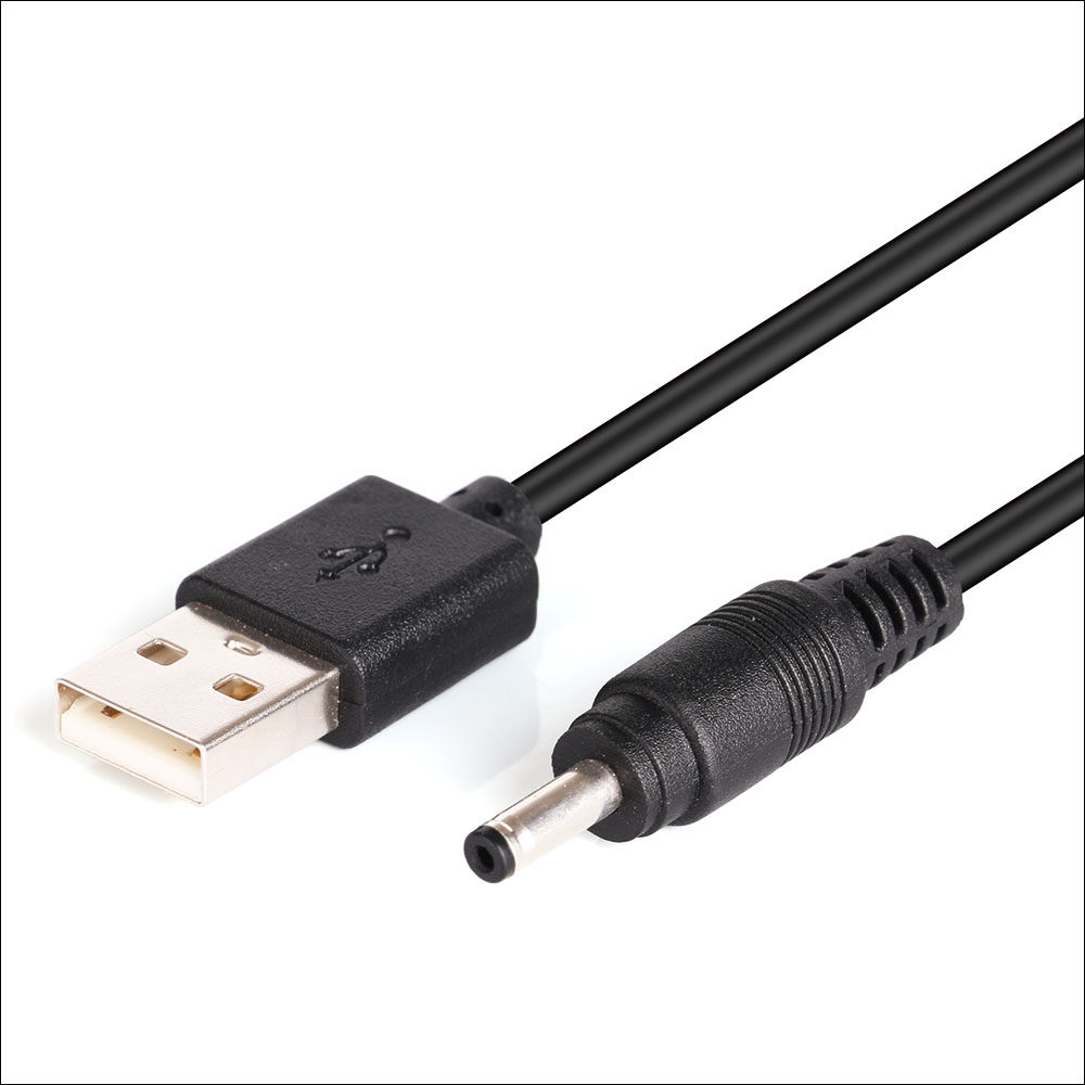 博卡usb圆头35mm电线充电dc5v台灯风扇化妆镜数据线