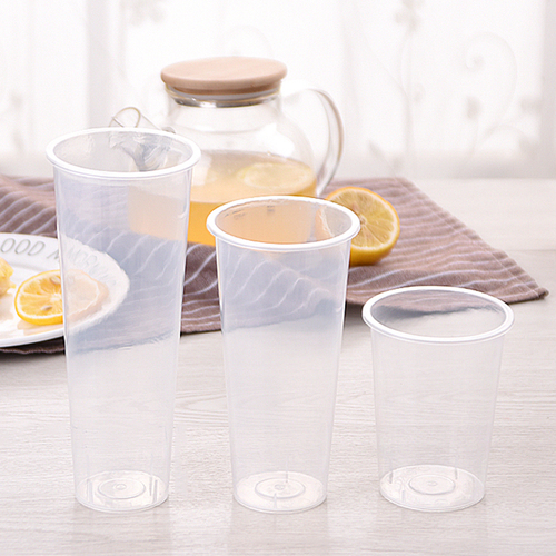 一次性奶茶杯85口径加厚透明塑料杯果汁饮料打包杯网红注塑杯带盖