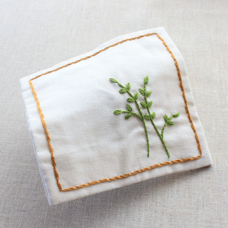 刺绣手工自己绣花礼物桌布台心布四叶草杯垫diy材料包初学者小白